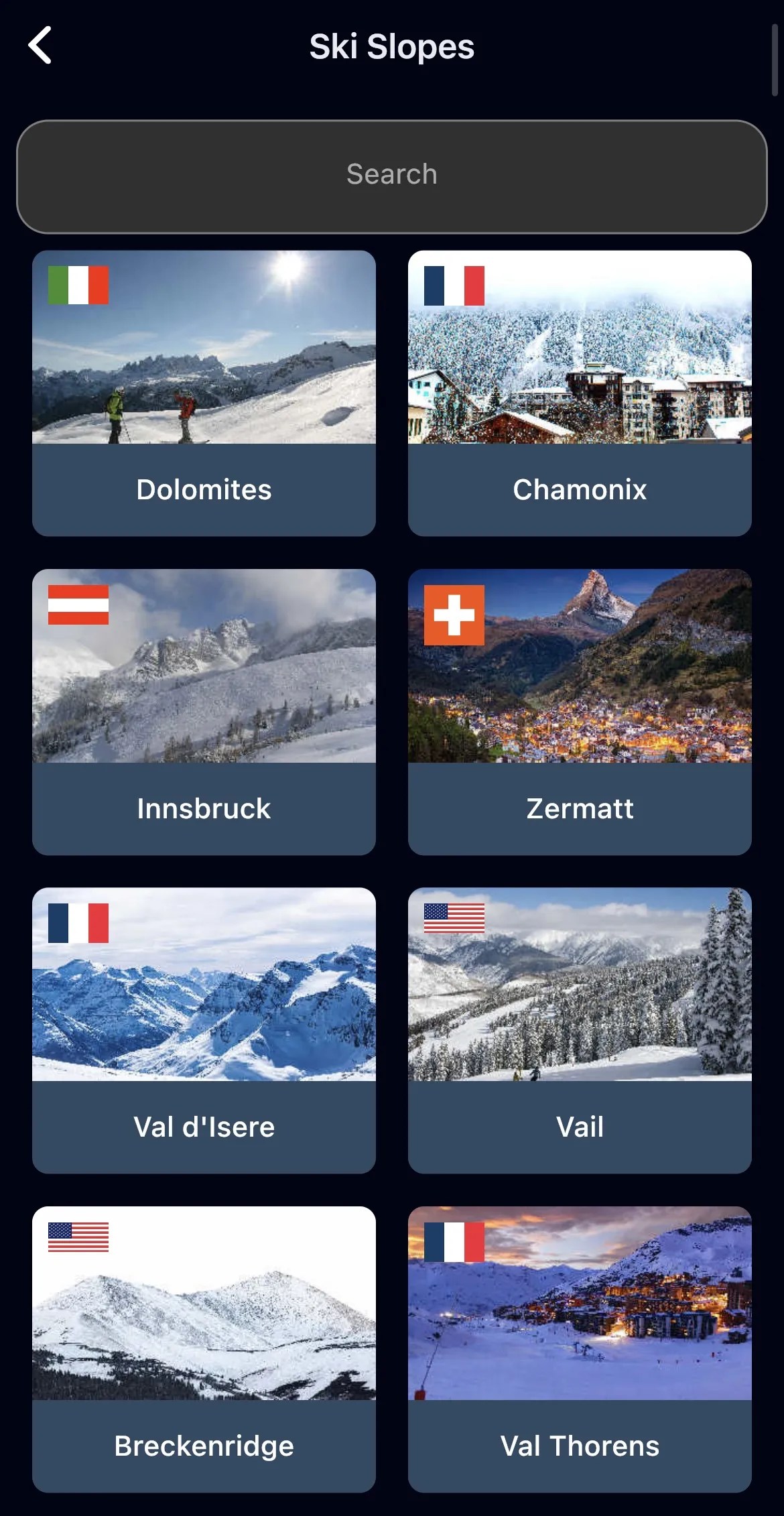 Top 10 Most Popular Ski Slope Destinations Visited Travel App