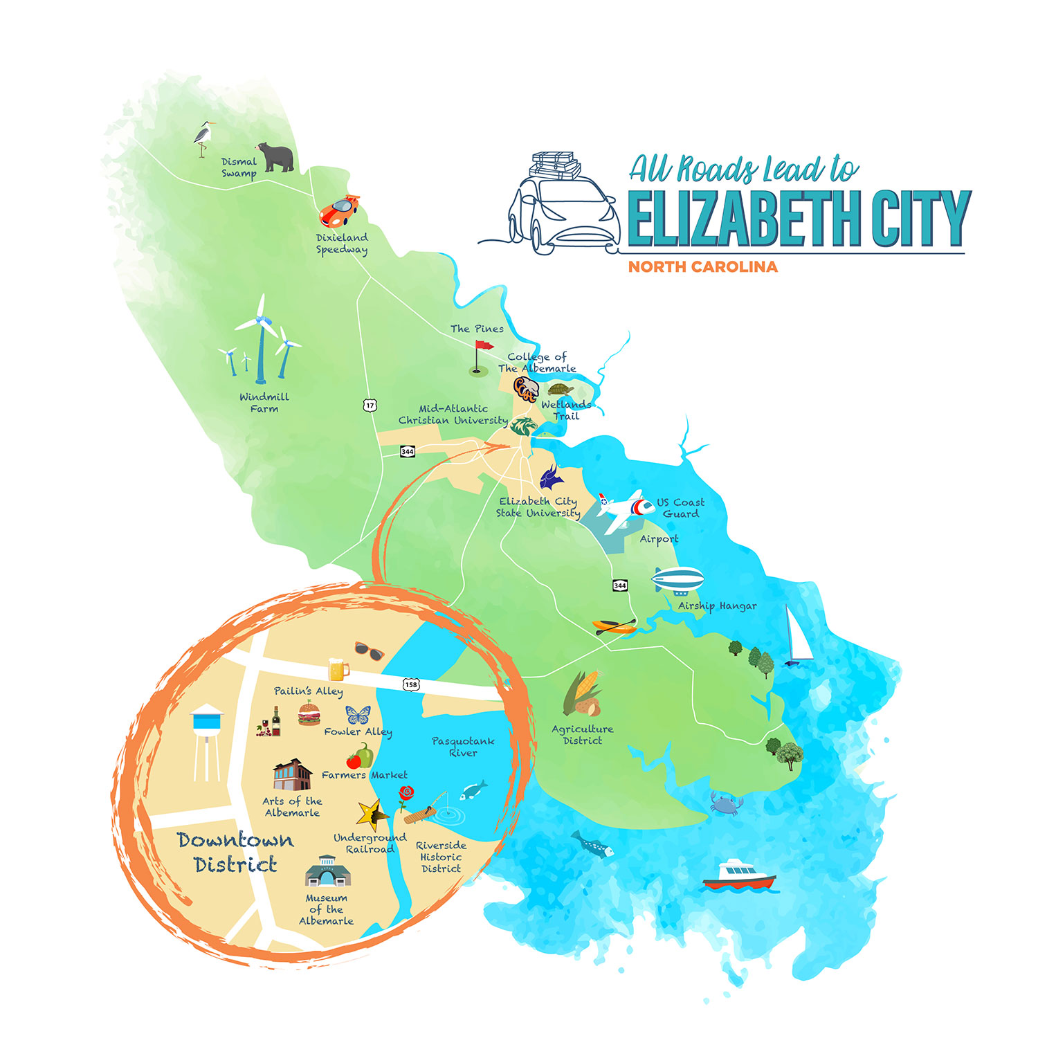 All Roads Lead to Elizabeth City Visit Elizabeth City Tourism for