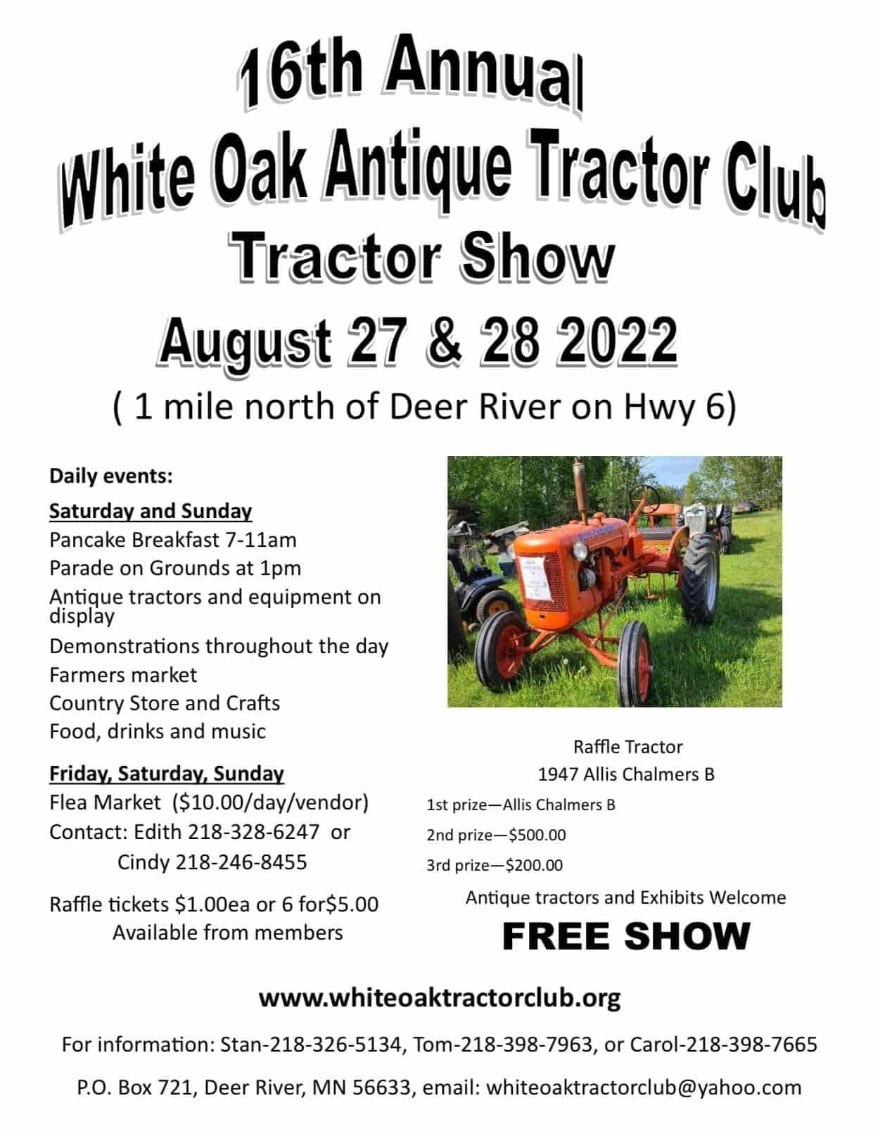 16th Annual White Oak Antique Tractor Club Tractor Show Visit Grand