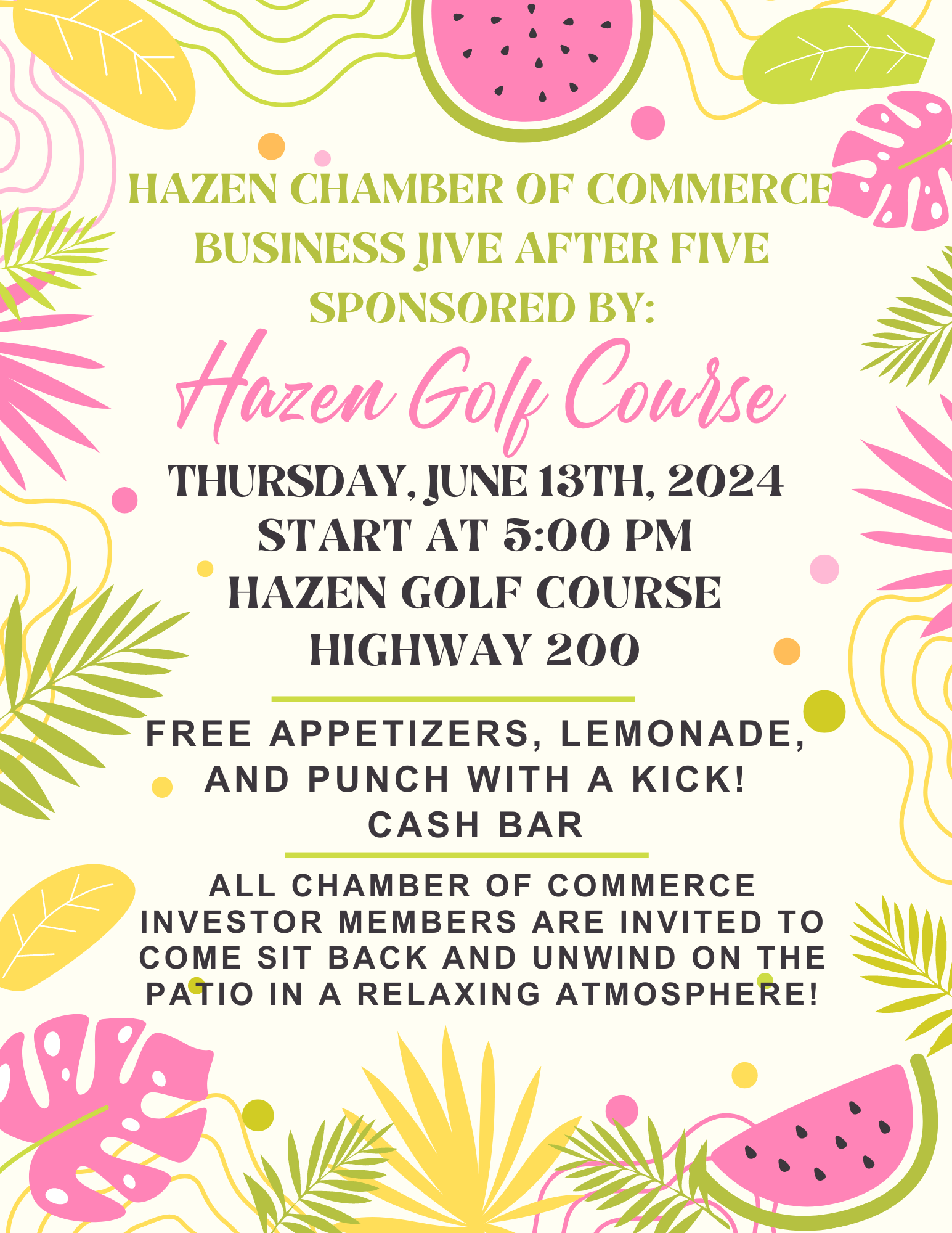 Hazen Chamber of Commerce/CVB Events