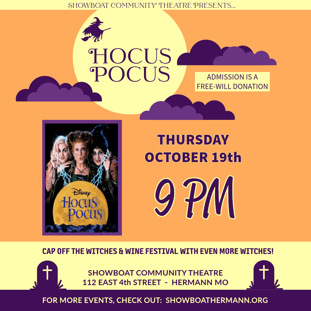Showboat Movie Night Hocus Pocus Visit Hermann