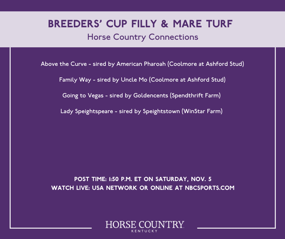 VISIT HORSE COUNTRY Horse Country Connections 2022 Breeders’ Cup