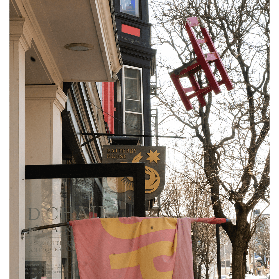 Red Chair on Warren Visit Hudson NY