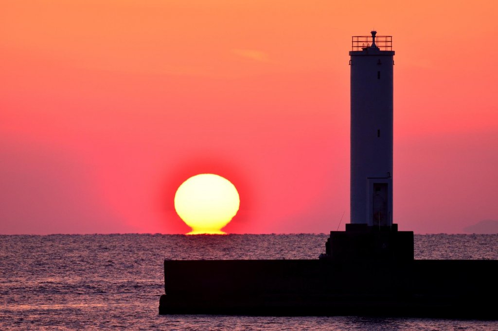 Daruma Sunset The lucky sunset (Mirage of setting sun)｜Highlights