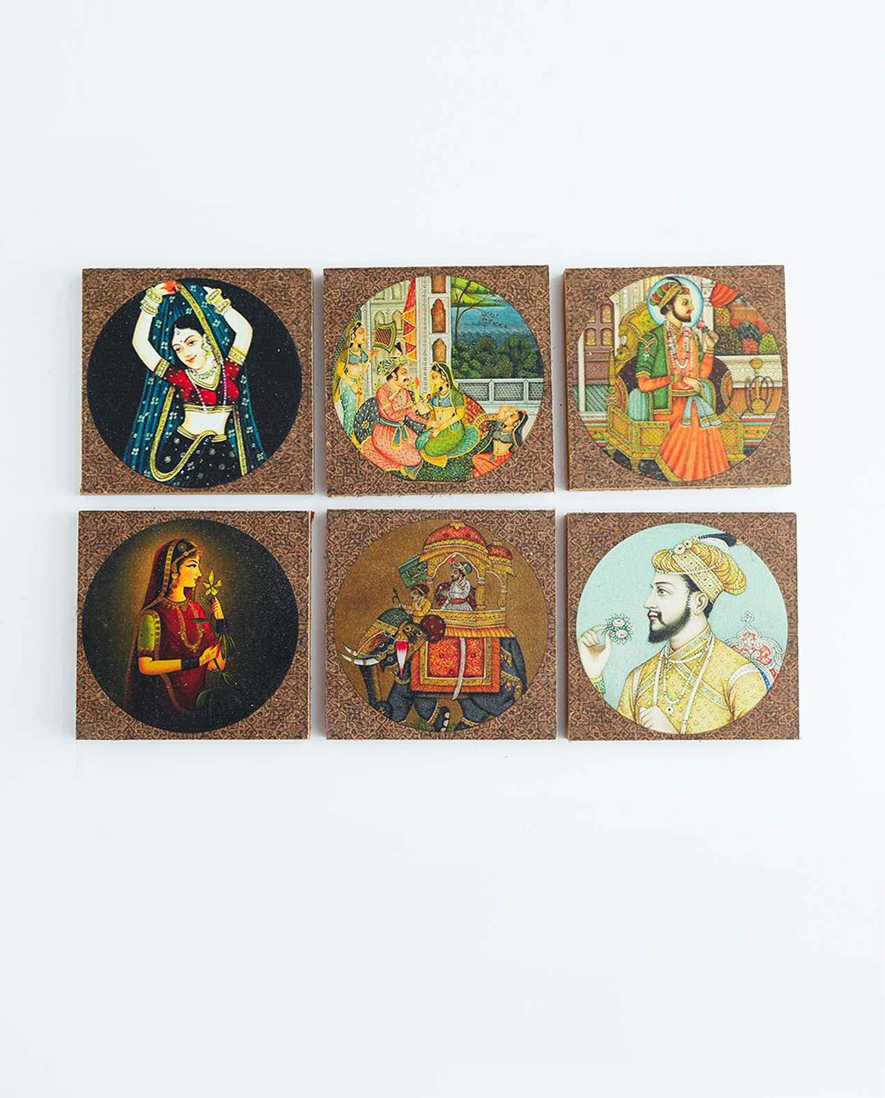 Mughal Set Of 6 Coasters Visit Lahore