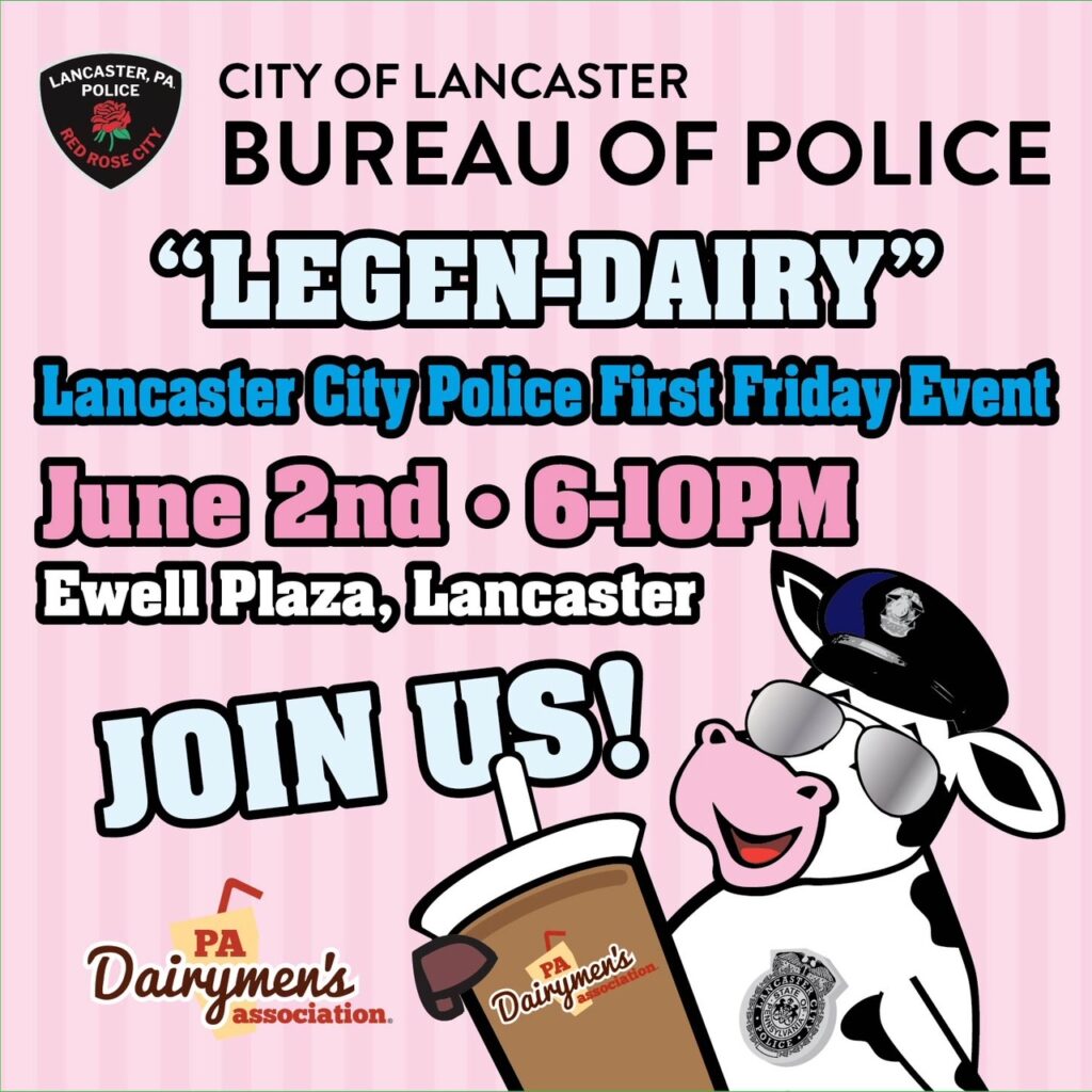 Lancaster City Police 2023 LengenDAIRY First Friday Event Visit Lancaster City