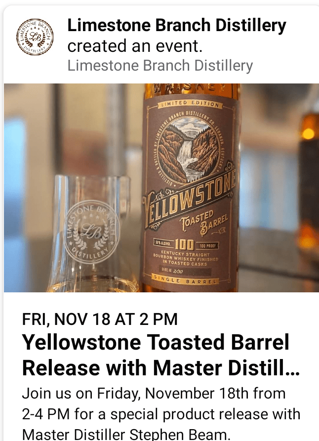 Yellowstone Toasted Barrel Release with Master Distiller Stephen Beam Visit Lebanon Kentucky