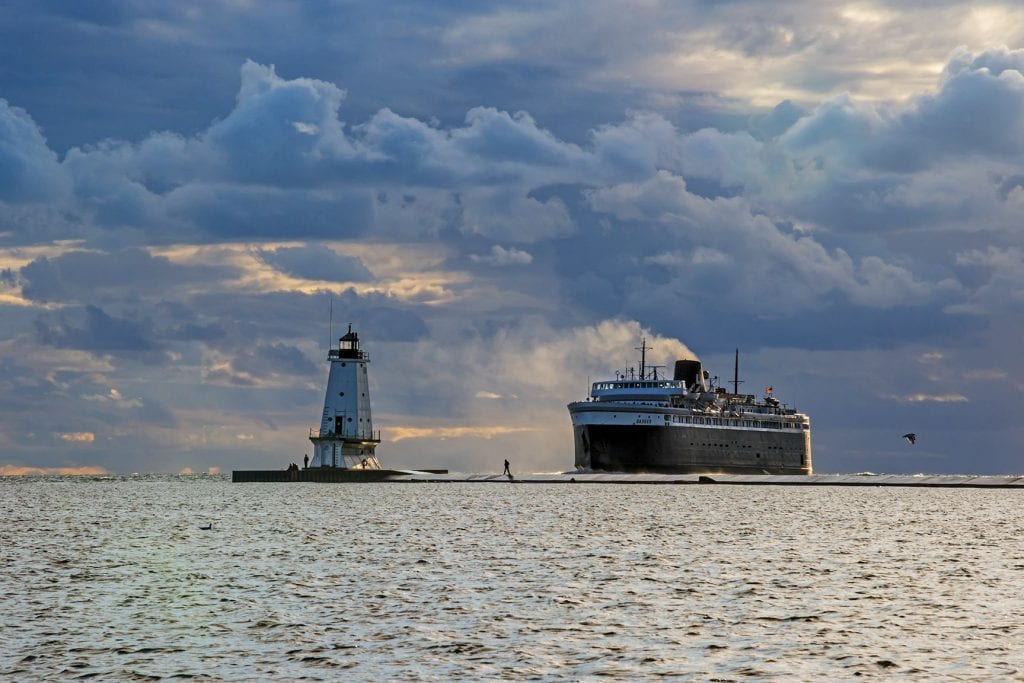 Lake Michigan S.S. Badger Carferry Visit Ludington