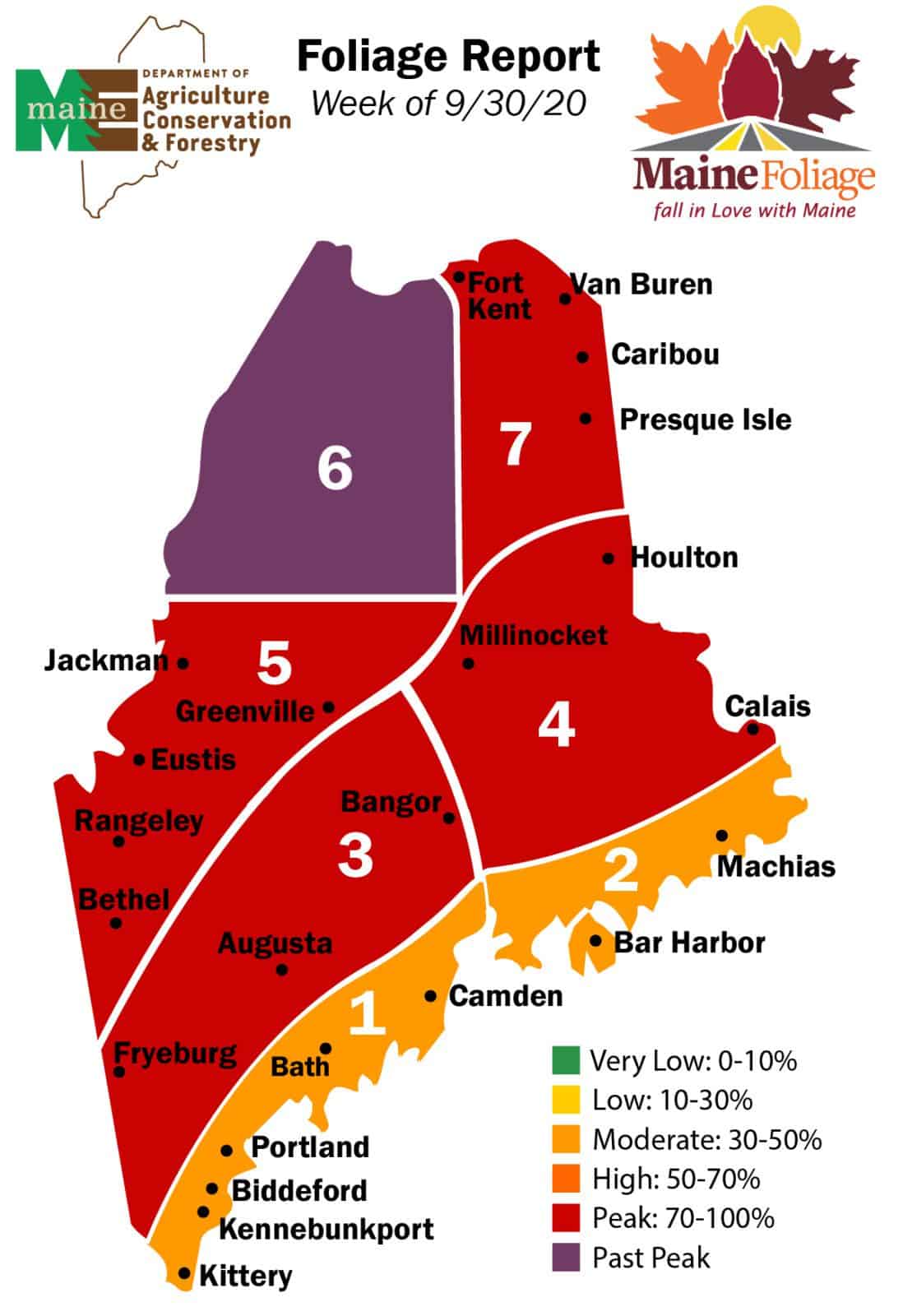 Peak Foliage Conditions Occurring for Most of Maine Visit Maine Media