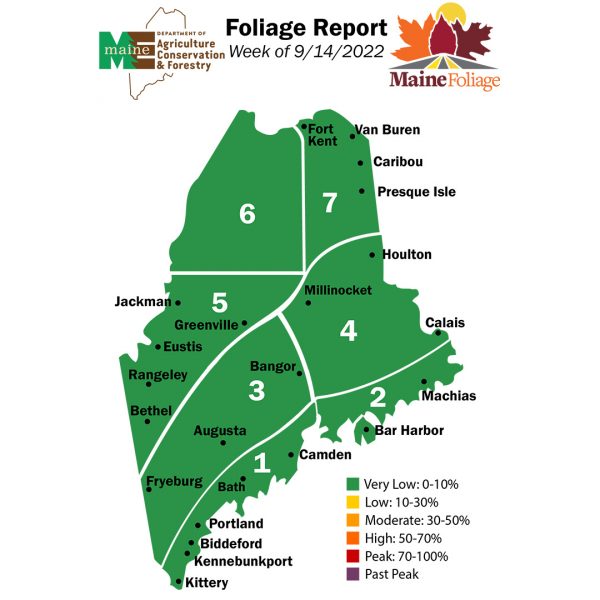 2022 State of Maine Fall Foliage Forecast Visit Maine Media Room