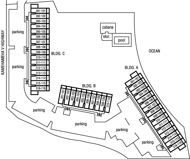 Maps Wavecrest Condominiums Molokai, Hawaii