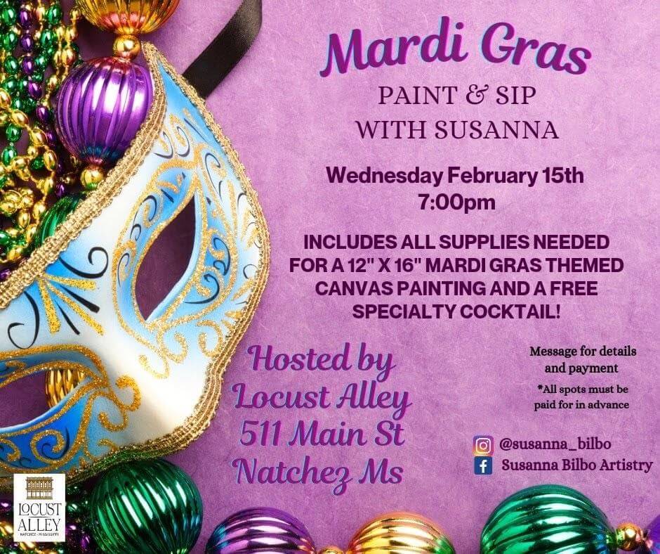 Sip & Paint with Susanna Visit Natchez