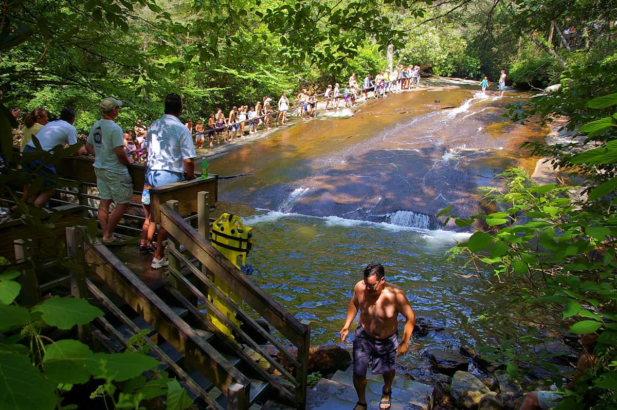 Sliding Rock Waterfalls Visit NC Smokies