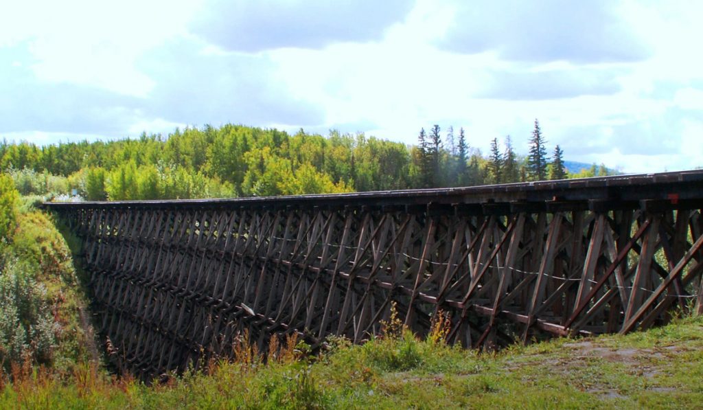 Visit the trestle bridge at Pouce Coupe Northeast BC Tourism