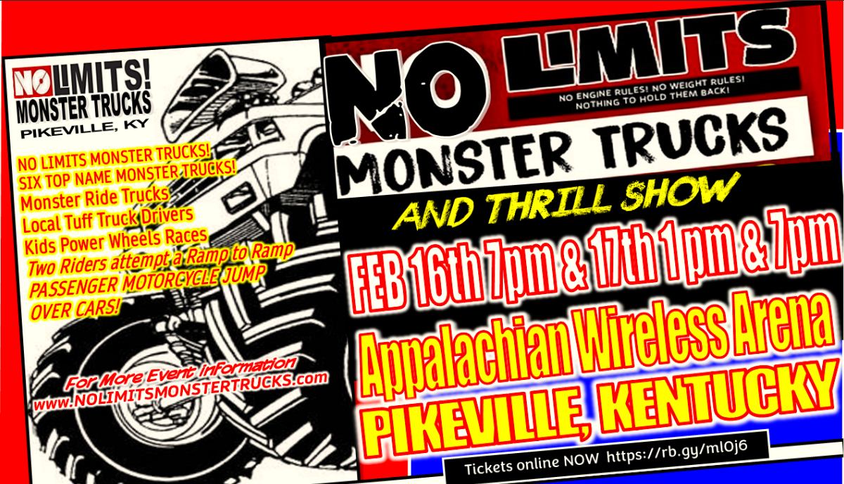 No limits Monster Trucks and thrill show Visit Pikeville