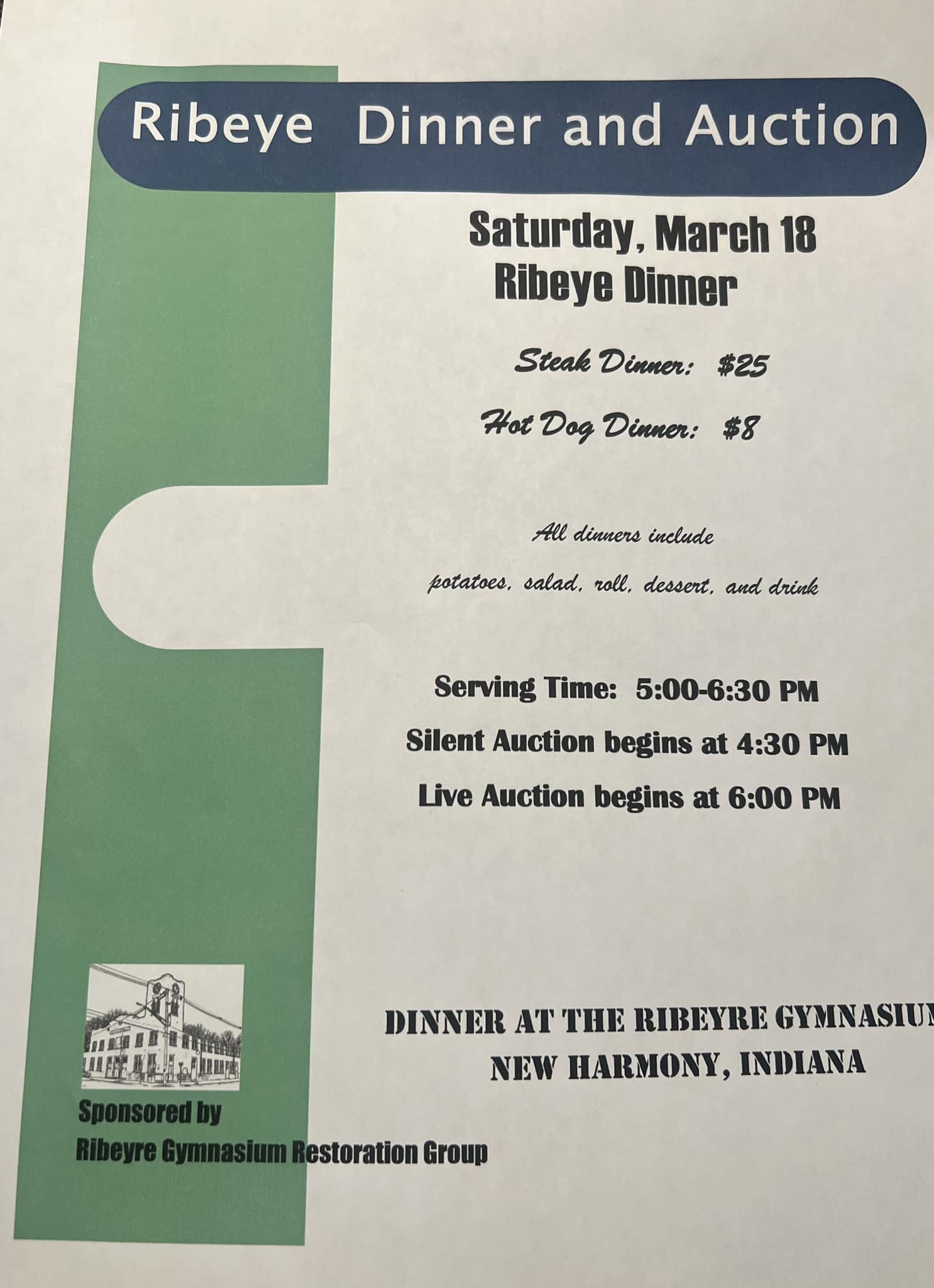 Ribeye Dinner and Auction Visit Posey County