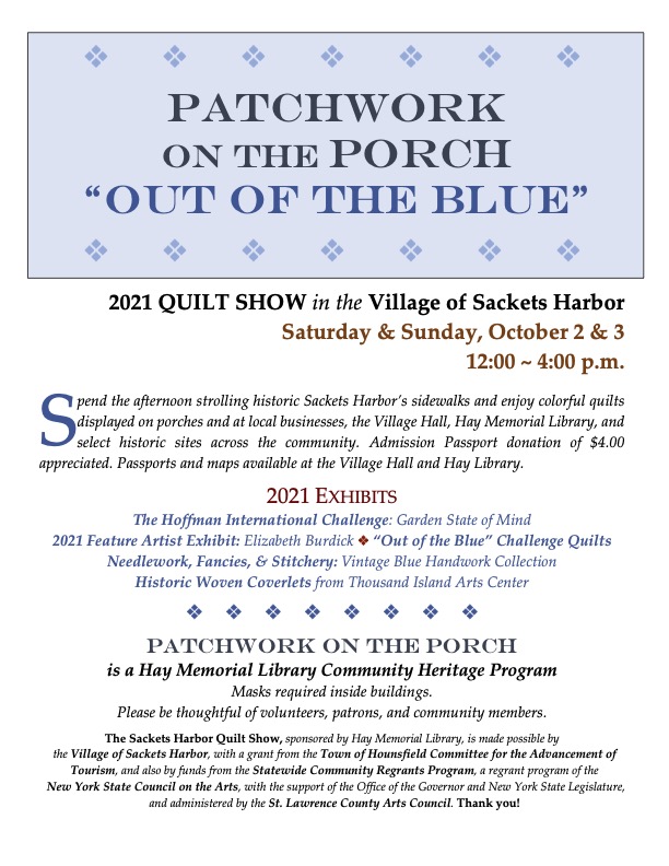 2021 Sackets Harbor Quilt Show Official
