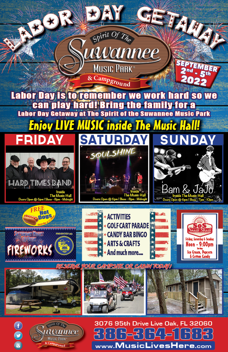Spirit of Suwanee Music Park Labor Day Weekend Getaway