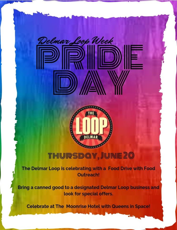 Pride Day Food Drive for Food Outreach & Pride Themed Specials Visit The Loop
