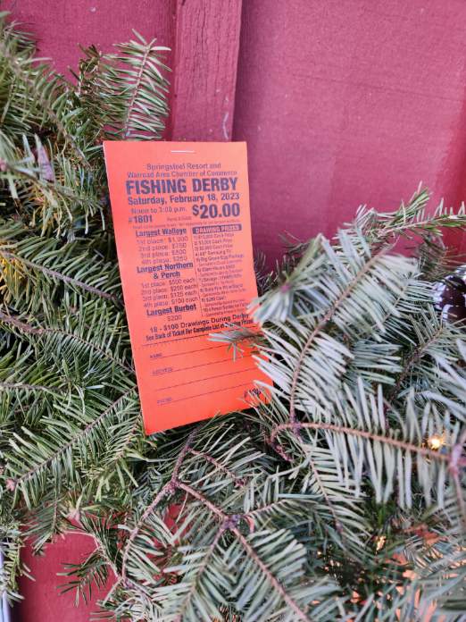 Derby Tickets Onsale Now Springsteel Resort Ice Fishing Derby