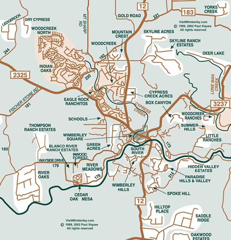 Map Of Texas Wimberley Farrah Stephanie