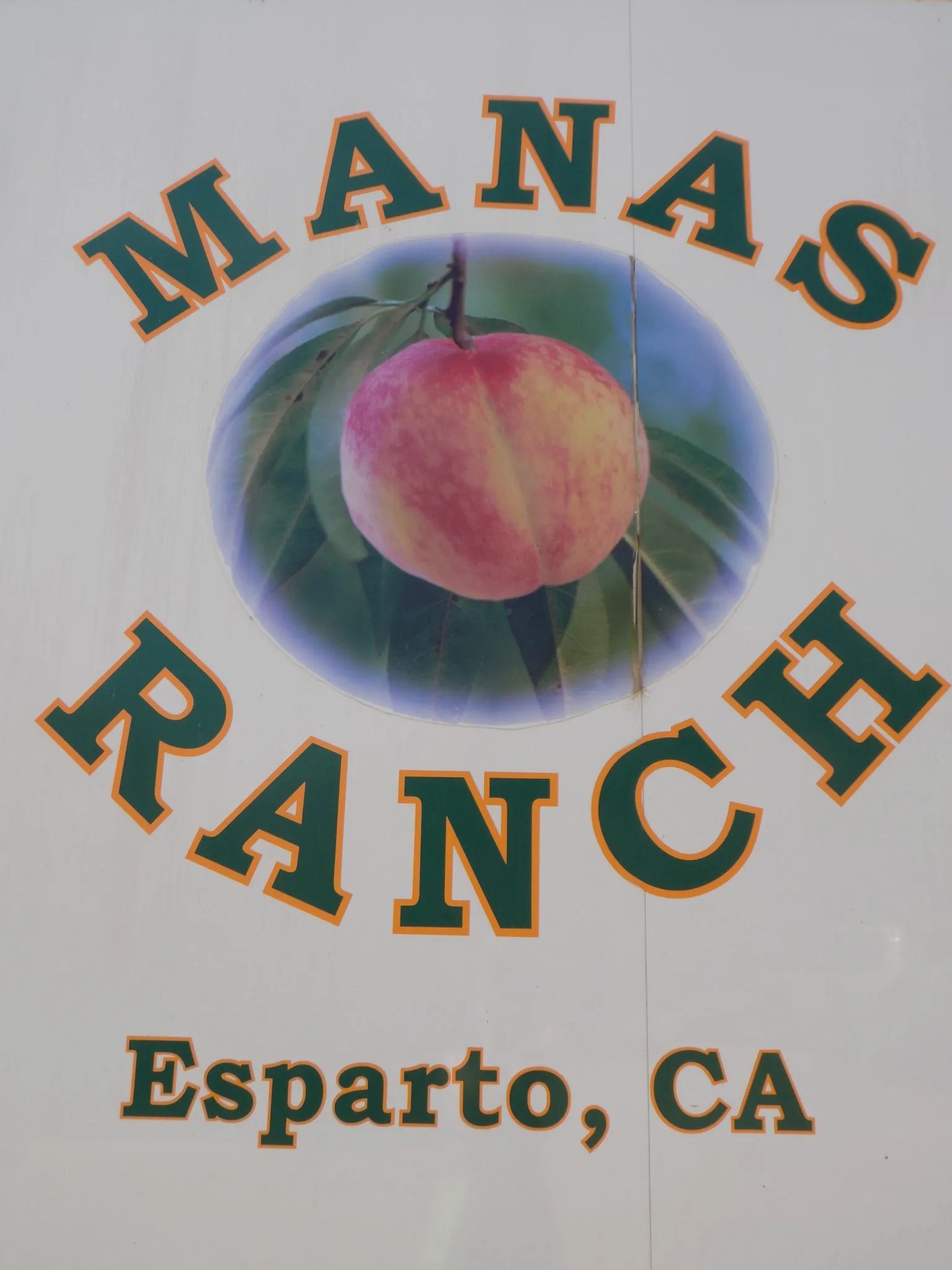 Manas Ranch Sign Visit Yolo County California, Davis, Winters