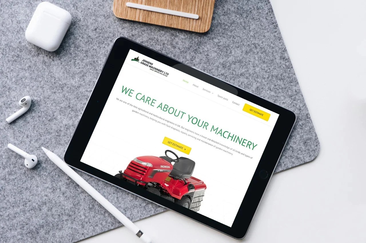 jensens grass machinery ltd Freelance Web Designer UK