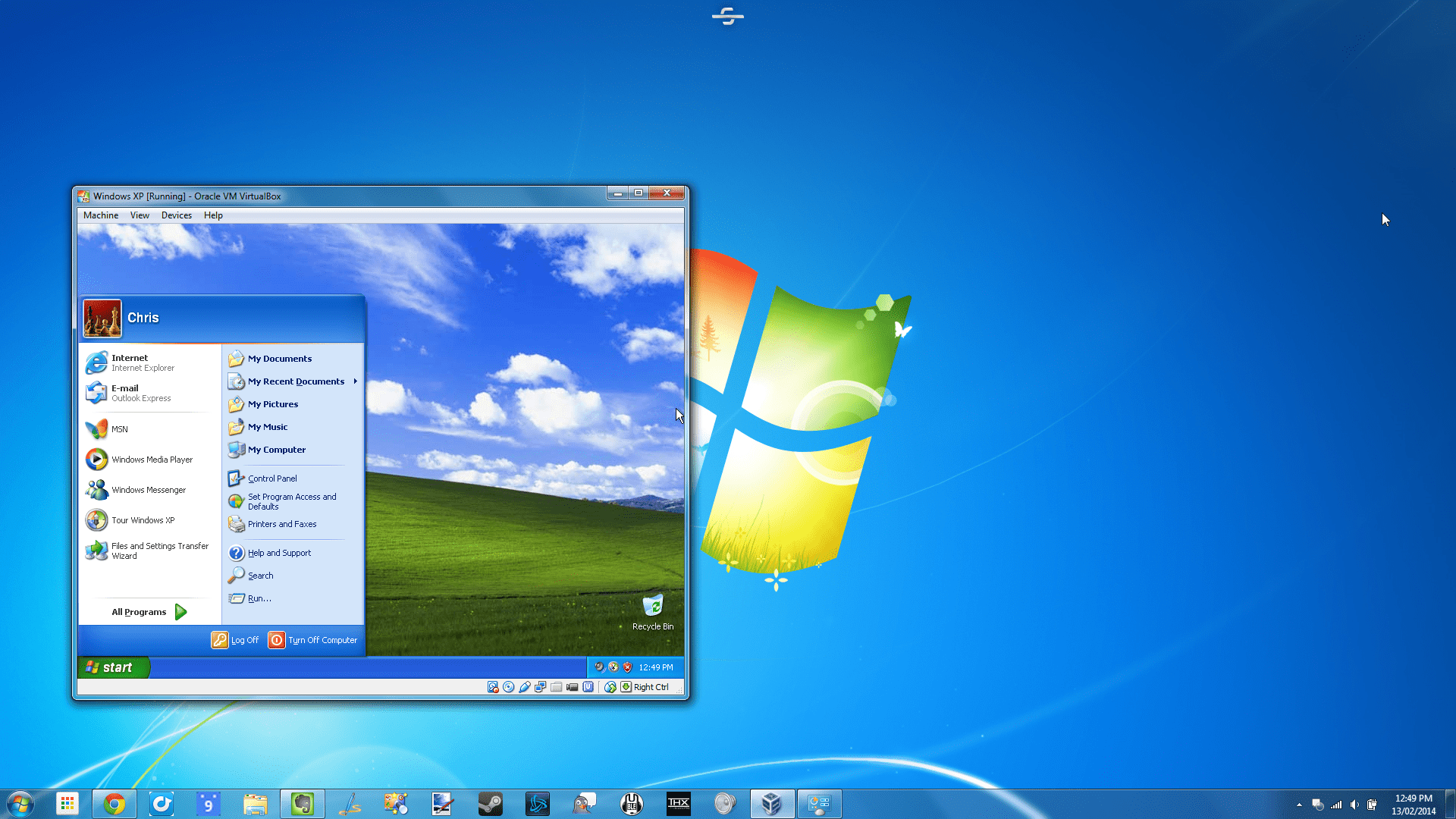Windows xp virtual machine powenforce