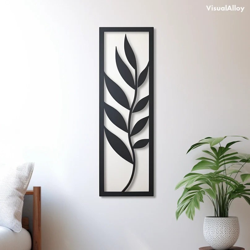 Slim Metal Leaf Wall Art [2023 Decor] VisualAlloy