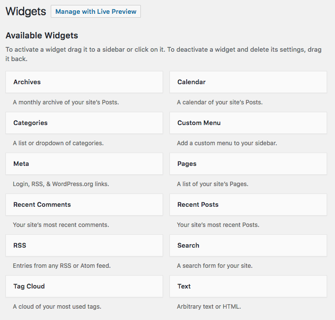 How to add and Manage WordPress Widgets by Visual Composer