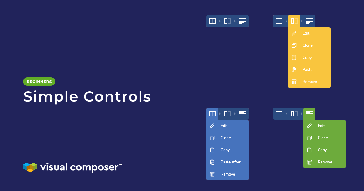 Simple Element Controls Visual Composer site Builder
