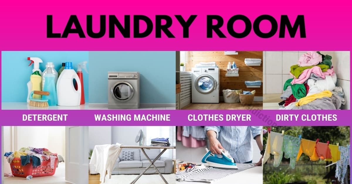 Laundry Room 16 Useful Things in the Utility Room Visual Dictionary