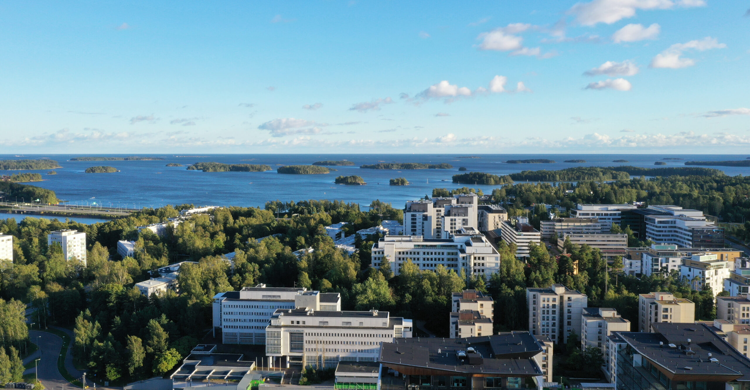 Ilmakuva Tapiola, Westend ja saaristoa Espoo Visual Finland