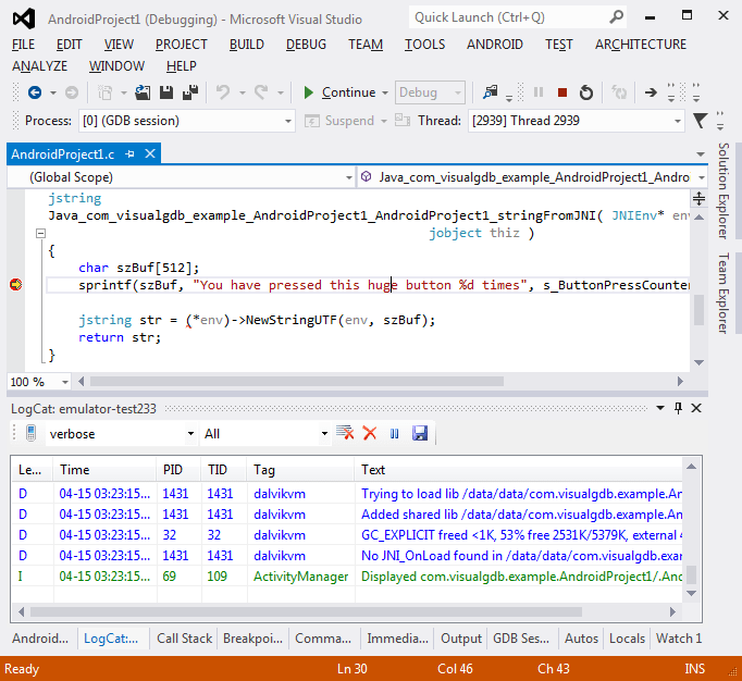 Display variable to log android studio mporecipe