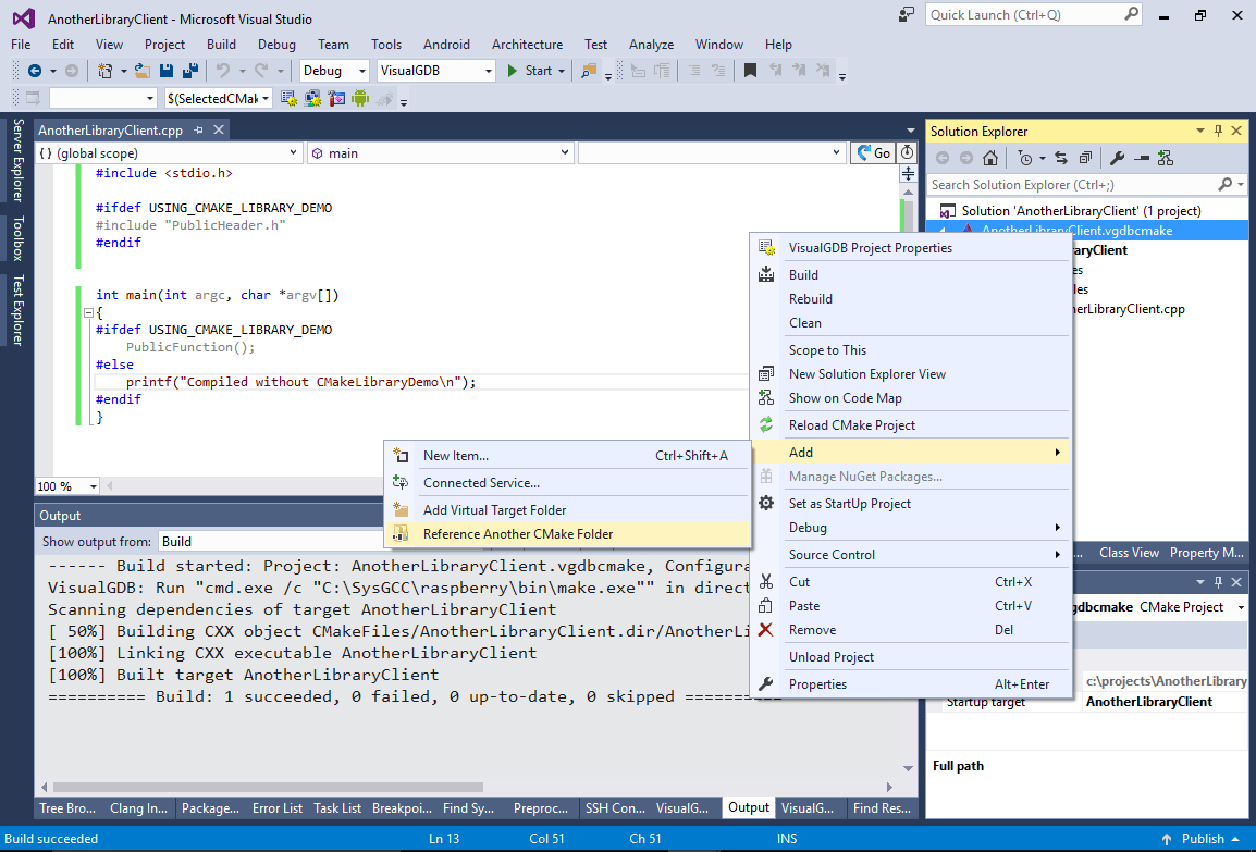 Organizing and Reusing C/C++ Library Projects with CMake VisualGDB