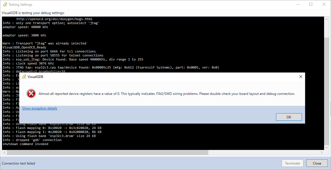 Debugging the ESP32C3 Device with JTAG VisualGDB Tutorials