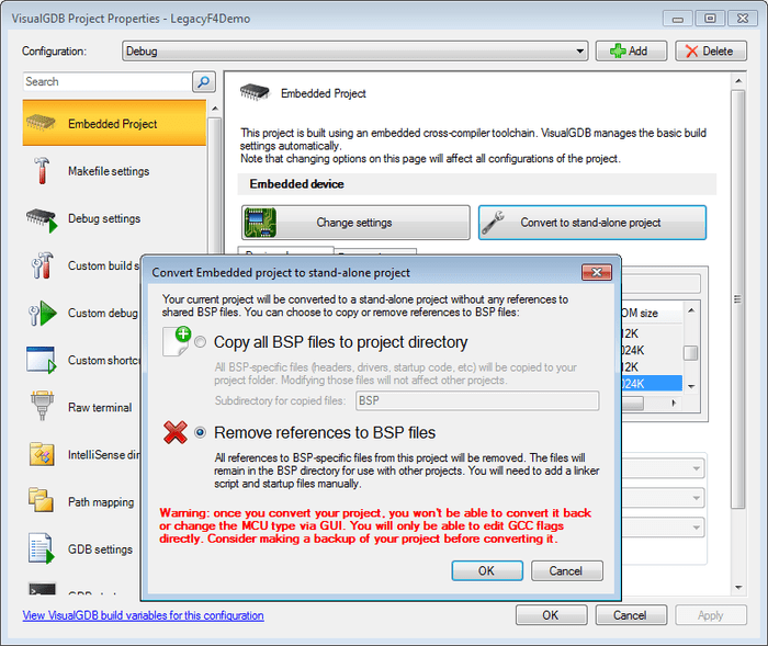 Using Standalone Embedded VisualGDB Projects VisualGDB Tutorials