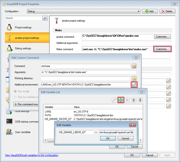 Creating QtEmbedded Projects for Beaglebone VisualGDB Tutorials