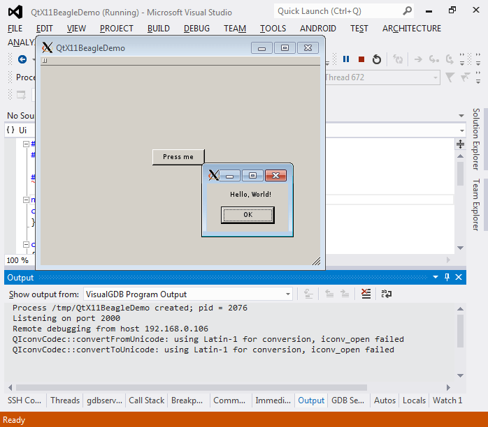 Creating Qt Projects for Beaglebone with Visual Studio VisualGDB Tutorials