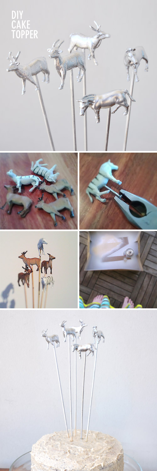 DIY Animal Cake Topper visualheart creative studio