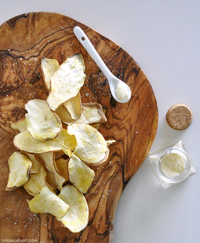 Recipe Adventure GuiltFree Dehydrated Potato Chips • visual heart
