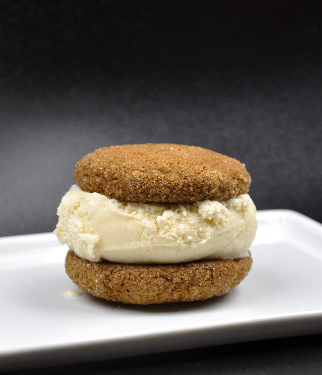 Ginger Snap Cookie Ice Cream Sandwich