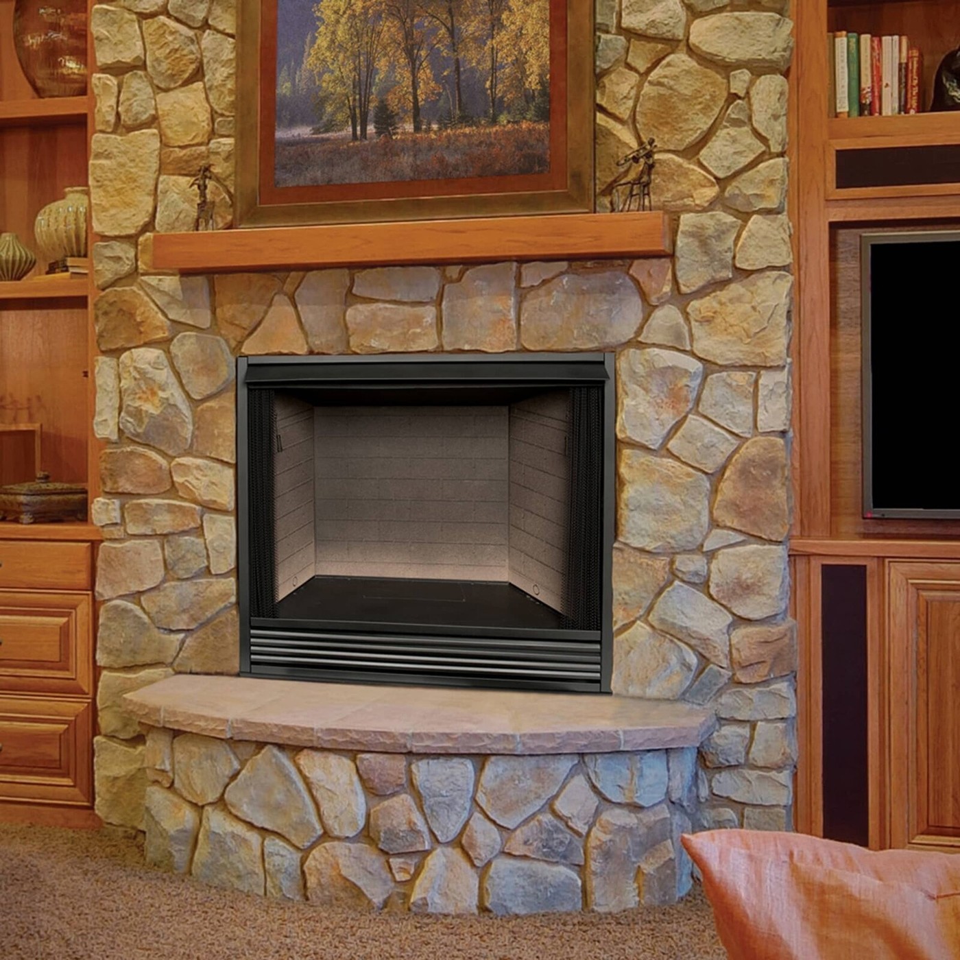 Corner Propane Fireplace VisualHunt