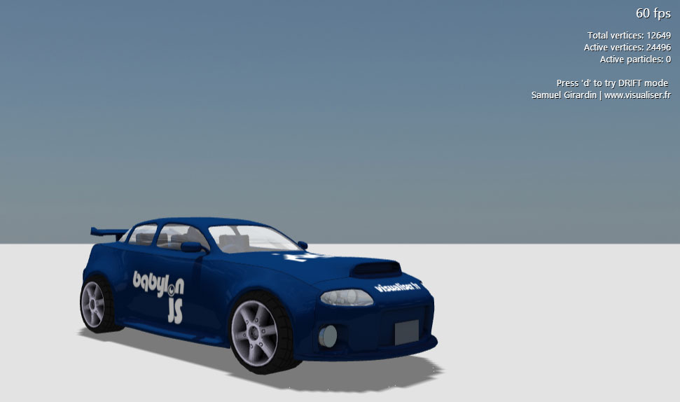 Visualiser.fr Car demo Babylon.js