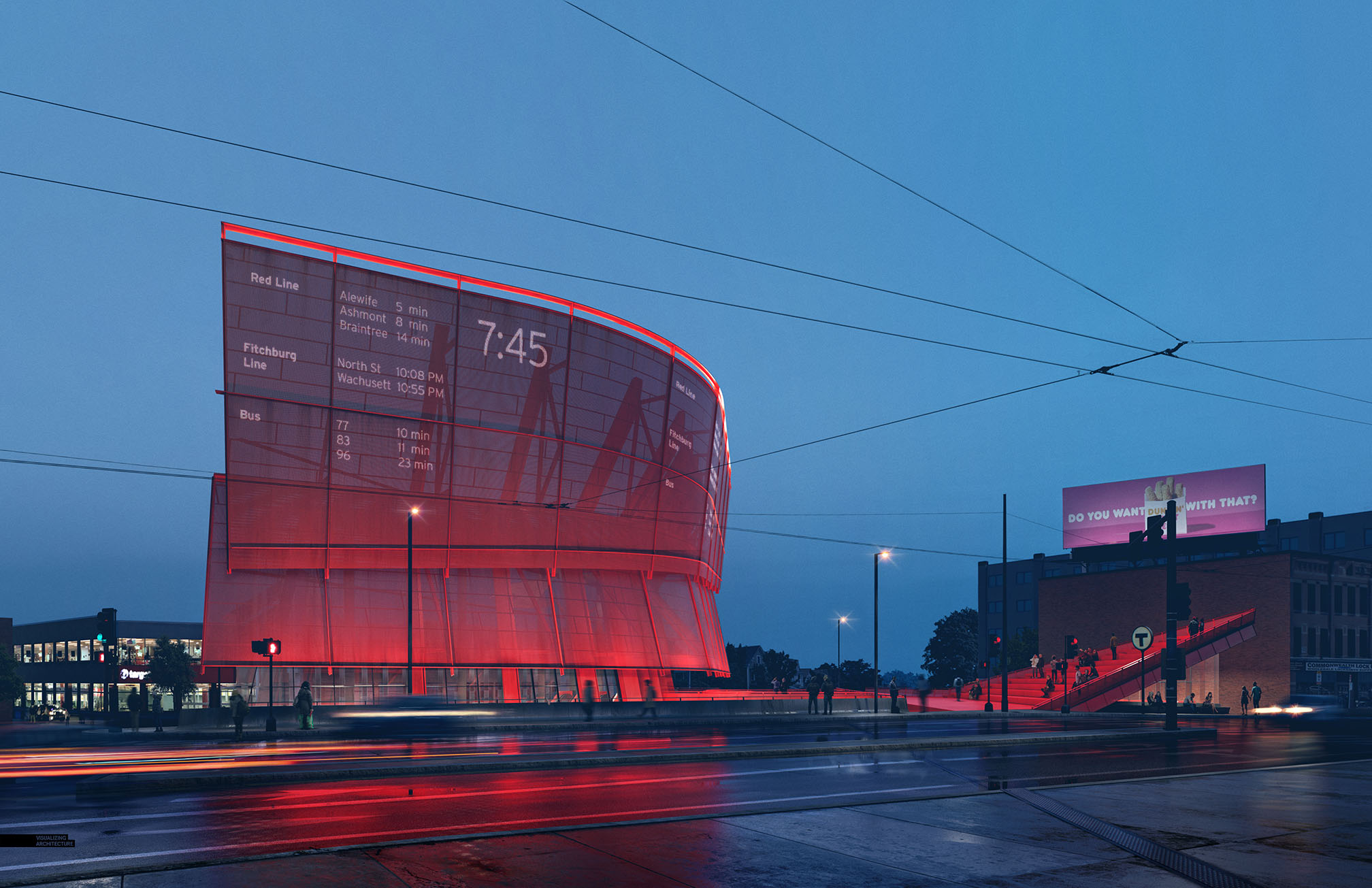 Porter Sq. At Night Visualizing Architecture