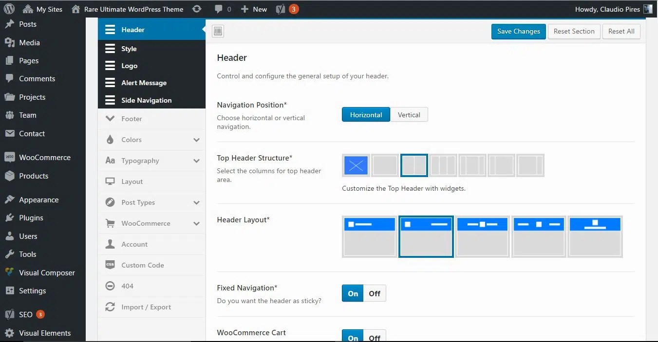 WordPress Navigation Menu Alignment / Logo Position Guide