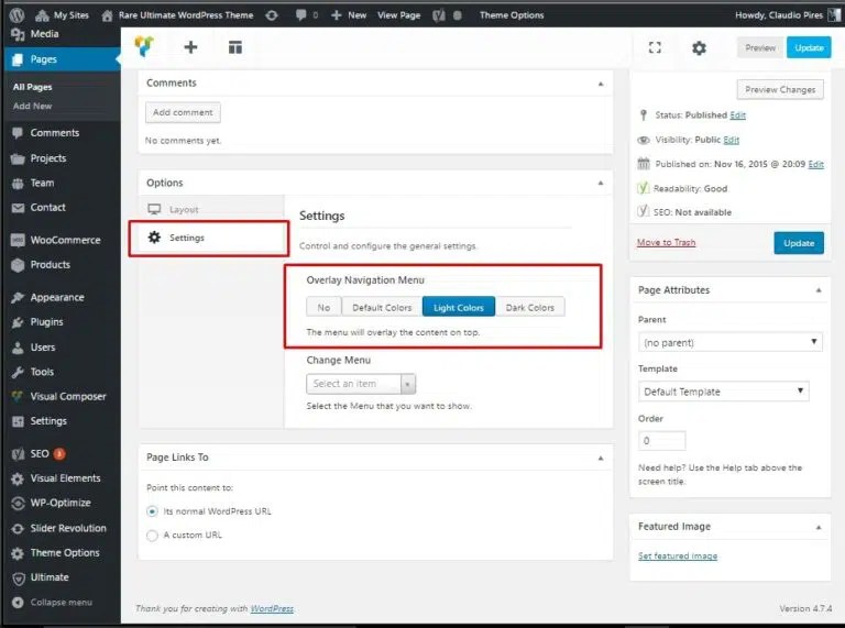 WordPress Header Settings Visualmodo Themes Knowledge Base
