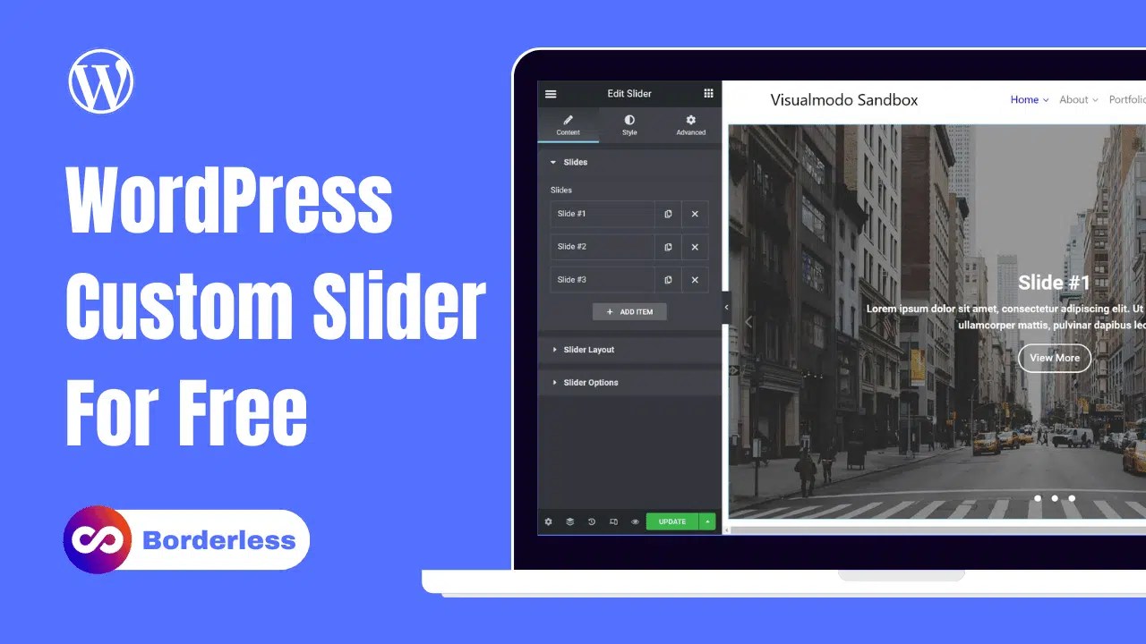 How To Create A Custom Slider In WordPress For Free Borderless