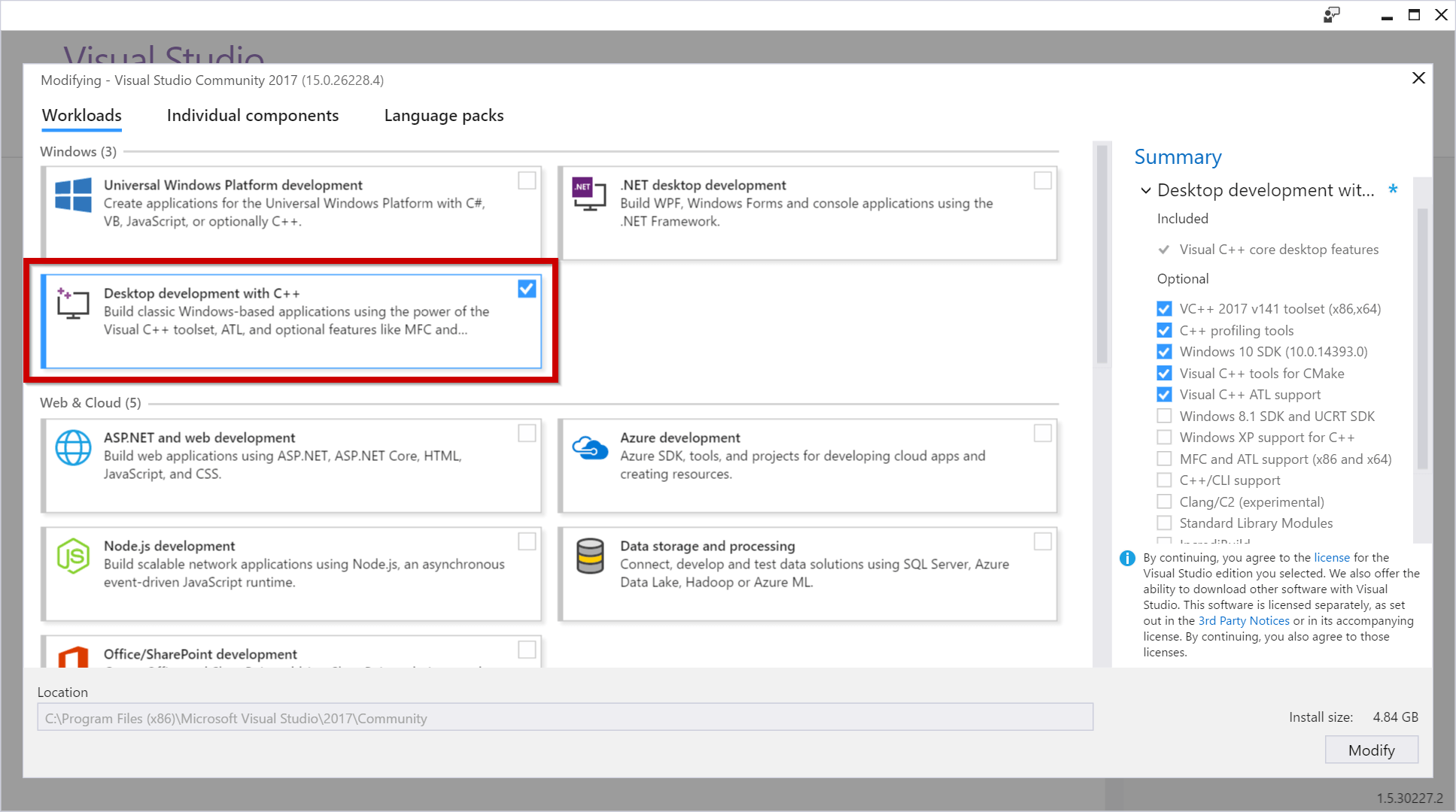 Hello World in C++ using Visual Studio 2017 Visual Studio