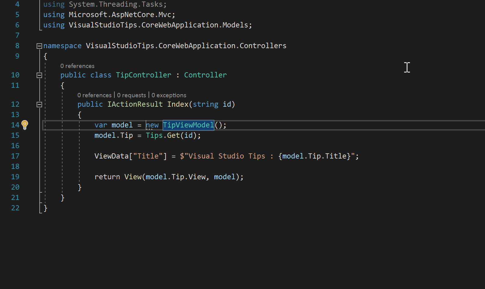 Visual Studio Tips Quick Actions